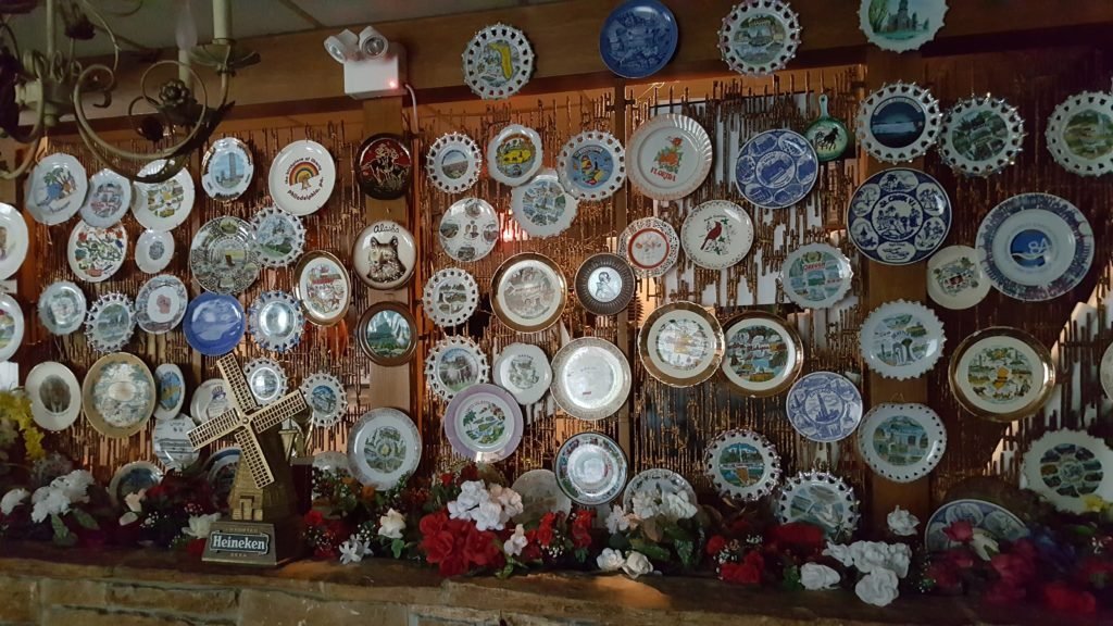 Plates collected by the Machut family during their travels